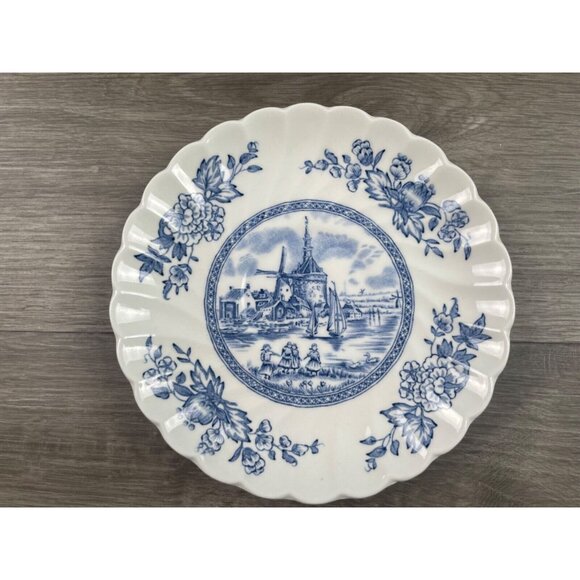 Johnson Bros Blue Coaching Scenes Tea Cup & Saucer Country Made in England - Picture 6 of 10